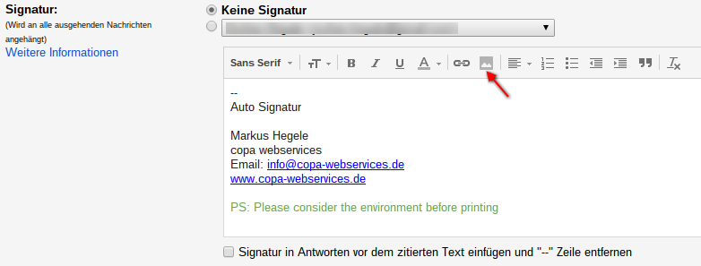Gmail Signatur Bild einfügen Die Experten für G Suite Beratung