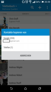 Problembehebung bei der Synchronisation von Google Kontakten über Android
