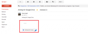 Gmail Anhang in Google Drive