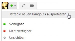 Umstellung von Google Talk auf das neue Hangouts-Widget