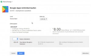Google Apps for Business Premiumversion: Google Apps Unlimited