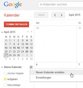 google kalender mehrere kalender
