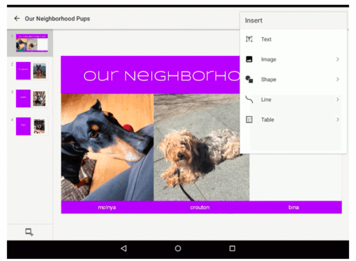 Updates für Google Docs und Präsentationen für Android und iOS