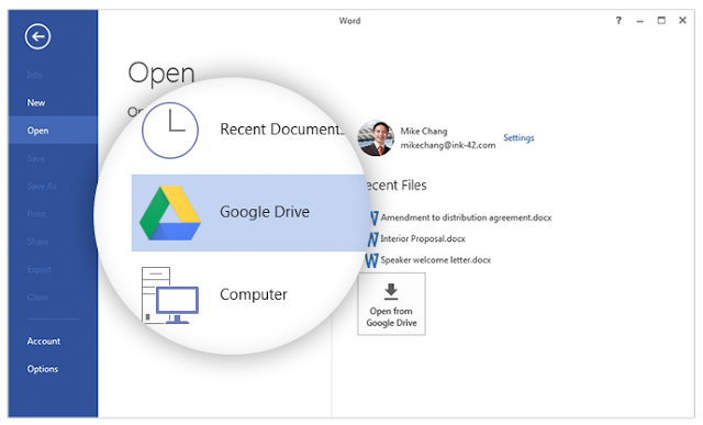 Neues Google Drive Plug-In für Microsoft Office