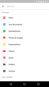 Die neue Google Drive Suche