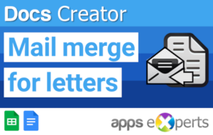 Google Docs mail merge for letters