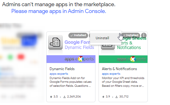 unistall apps in google workspace marketplace unistall apps in google workspace marketplace